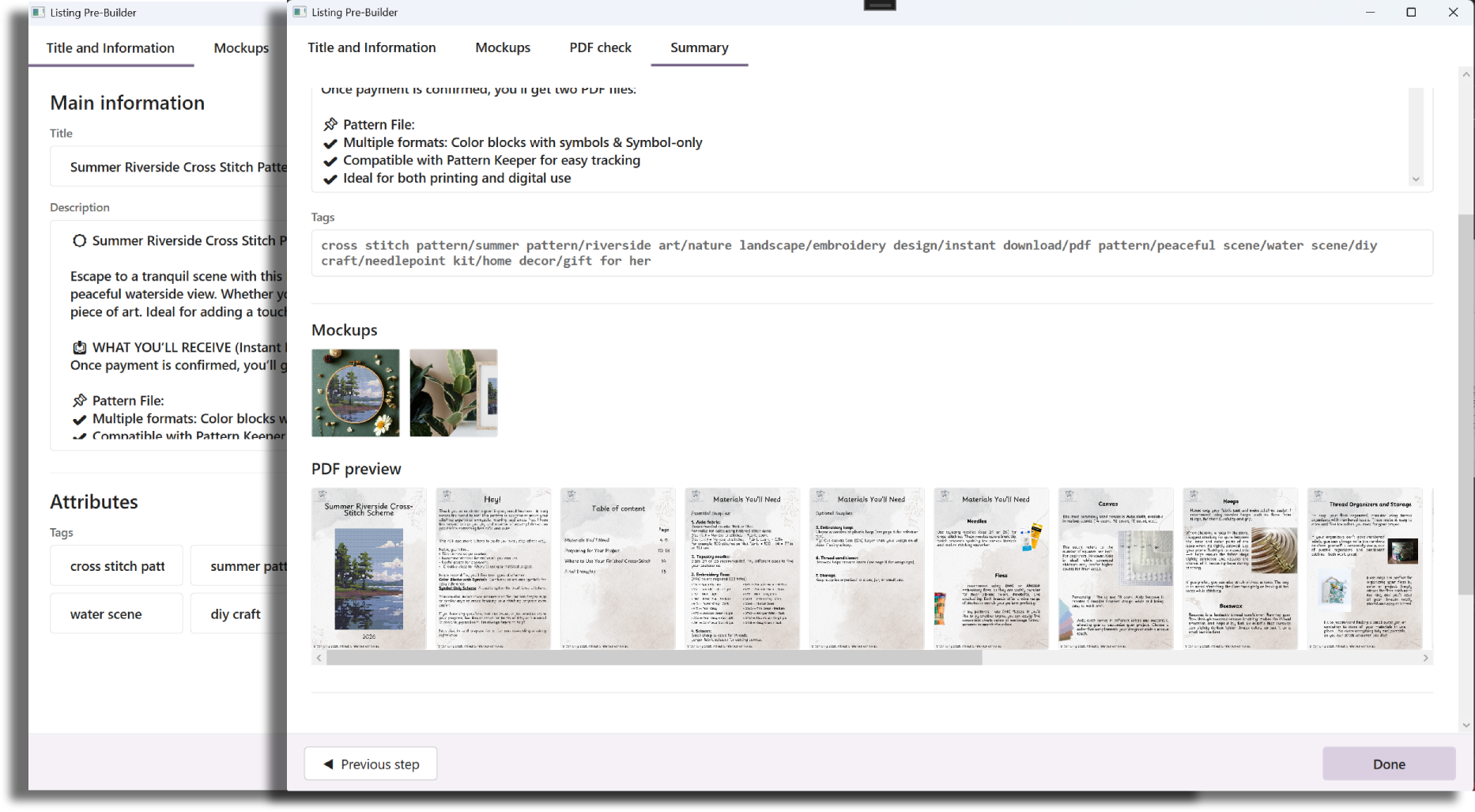 ListingBuilder app screenshot
