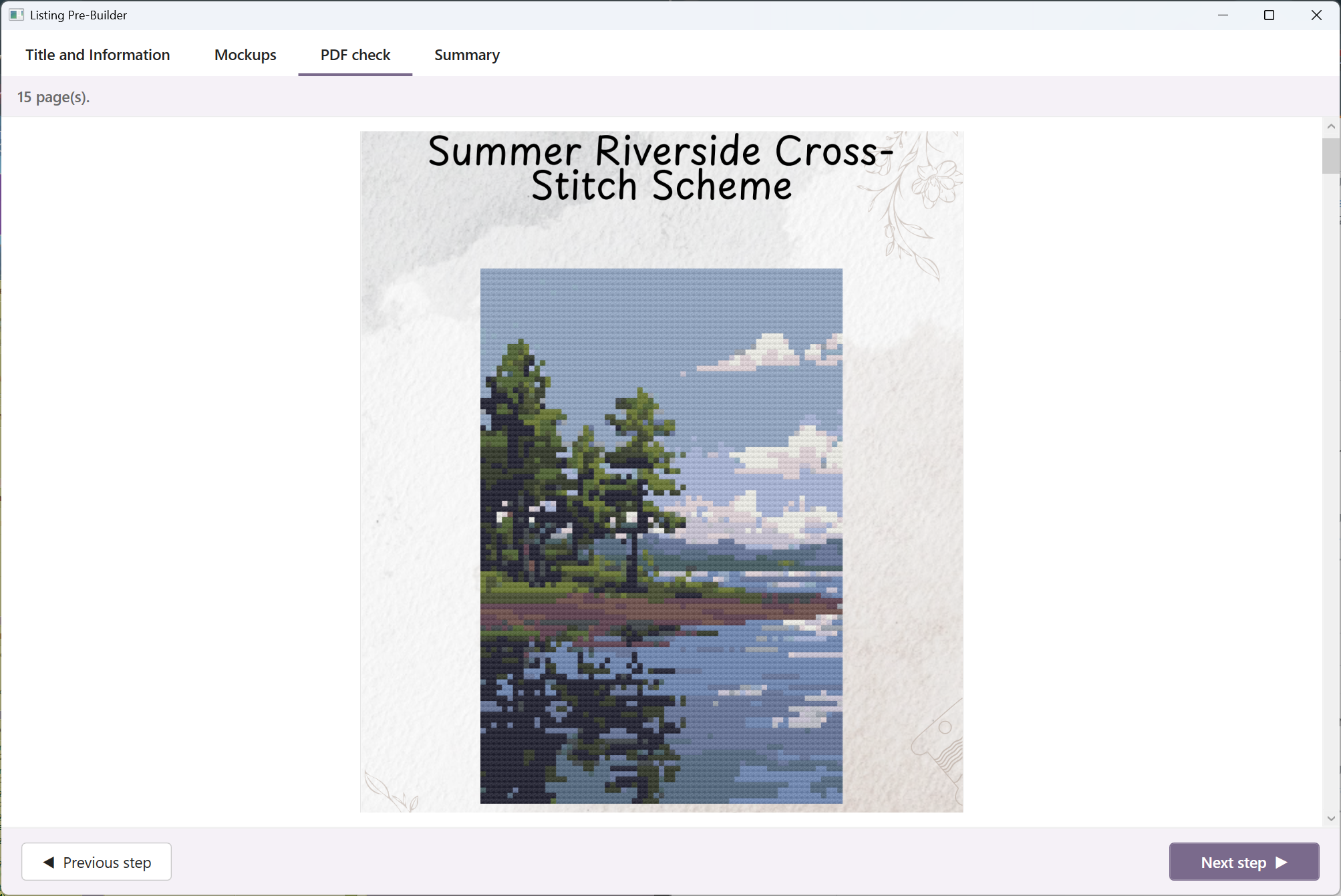 Intro PDF preview in the PDF check tab